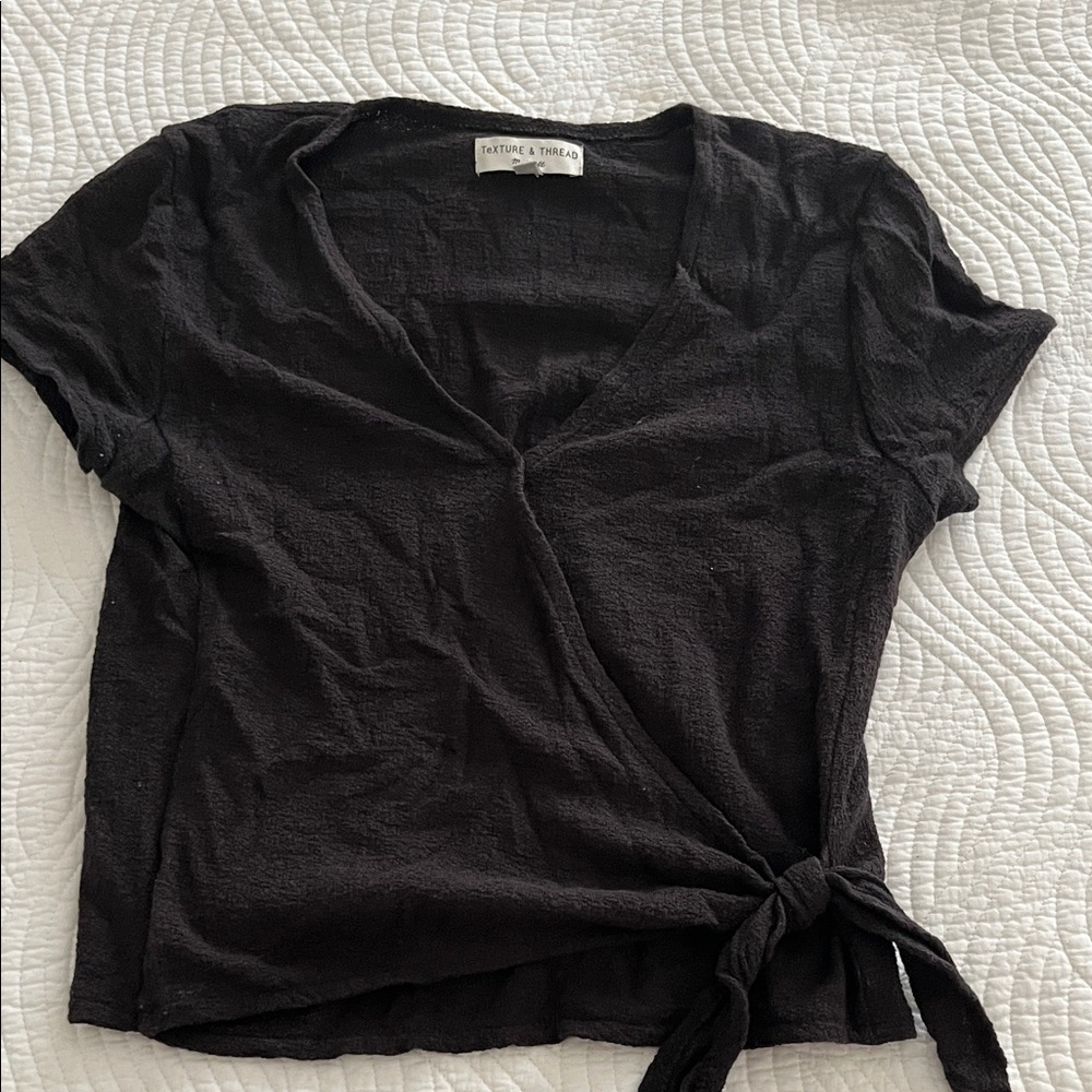 Madewell black tie top